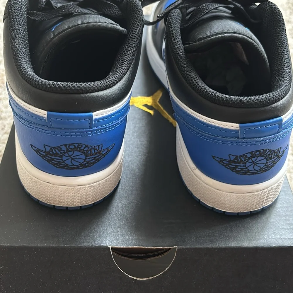 Nike Air Jordan 1 Low Black Royal Blue Men’s 6.5 Sneakers w/ Box